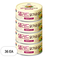 사조 샐러드 닭가슴살 매콤달콤 살사 통조림, 135g, 36개