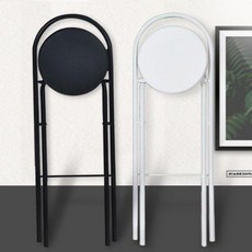 홈바 높은의자 아일랜드 접이식 바텐 간이 스툴 의자, 40cm, 올블랙