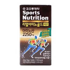 코오롱 리얼아미노골드 레몬 씹어먹는 아미노산 BCAA, 1개, 42g