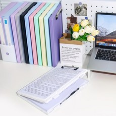 1pc A4 쓰기 보드 파일 상자 2-in-1 문서 및 사진 다기능 보관 사무실용 휴대용 조직 도구, 06 white, 1개