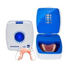 세니원 틀니 치아 교정기 살균기/ UV 오존 동시 살균 틀니 의치 교정 유지장치 살균 소독기 마우스피스 세정 세척 보관함, 1박스, 1개입