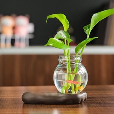 創意網紅樹脂工藝品四不和尚綠蘿水培花瓶客廳辦公桌家居裝飾擺件水培花盆默認顏色, 水培花盆
