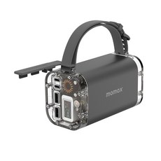 MOMAX摩米士 iPower Stone Mini 40000mAh 透明三防 露營 防水 防塵 快充 戶外行動電源 PB03, 太空灰