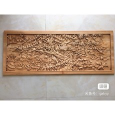 香樟木 百鳥朝鳳 仿古木雕, 如圖所示, 1個