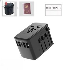 자이클랩 해외여행용멀티어댑터 여행용 플러그 어댑터, 4 4 45W 고속 충전, 기본 색상