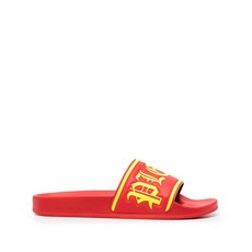 필립플레인 고딕 로고 슬라이더 샌들