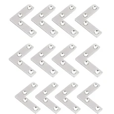 12pcs 두꺼운 L 자형 직각 브래킷 삼각형 고정 조각 가구 패스너 테이블과 안정화에 사용, 02 50mm-12pcs