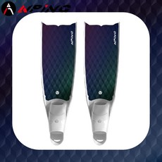 【ANPING】碳纖維旅行短蛙鞋 漸層版 輕量高效 自由潛水 水肺潛水 浮潛探險, 白導水條+鞋套白,中板,備註鞋碼