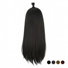 메이스 여신 붙임머리 자연스런C컬 부분 가발 60cm 3피스 1세트, 1개, 블랙3P