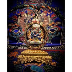 精緻佛像擺件，東方藝術居家裝飾，提升空間寧靜祥和氛圍, 深藍, 1個