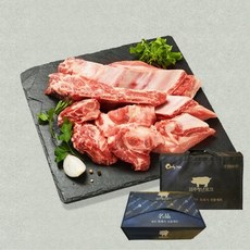 제주청년포크 제주직송 흑돼지 찜갈비 2kg + 갈비양념 선물세트, 1