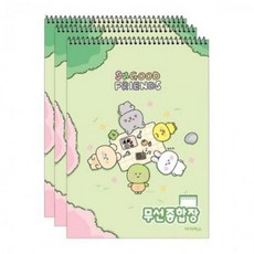 종류랜덤 귀여운 종합장 연습장 스프링 공책 저학년 무선 B 3P 초등, 1개, 상세페이지 참조