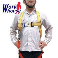 【Work house】台灣製 巨力 貝爾一般型 單鉤 背負式安全帶 三點調整式 BR001 高空作業, 1個