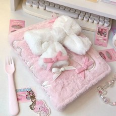 少女心蝴蝶結A5毛絨卡冊 拍立得/3寸小卡活頁相冊 高顏值ins風照片收納本, 少女心事卡冊【僅外殼】