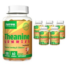 Jarrow FORMULAS 茶胺酸無糖軟糖 蘋果風味, 60顆, 6個