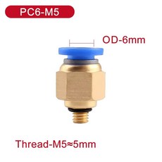 호스 커넥터 공압 파이프 PC 피팅 4MM/6MM/8MM/10MM/12MM 퀵 공기 5PCS M5 나사