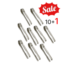 국내생산 아우레아온 얼음 치킨 음식 식당 가정용 미니 15cm 집게 10+1, 10개, 실버