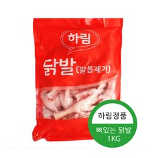 하림 뼈있는닭발1kg 유뼈 발톱제거닭발(원산지:국산), 1개