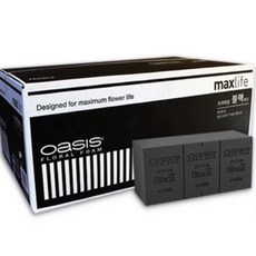 韓國oasis黑珍珠環保海綿 韓國原裝進口 插花專用吸水海綿 花泥 花藝師 花店 鮮花設計, 1箱, 20入(23*11*8cm)