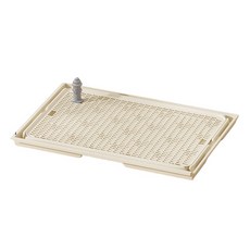 狗狗訓練尿盆，導尿柱網格底盤設計，寵物定點便盆，易清洗耐用, 卡其-單個裝【贈導尿柱】, 1個