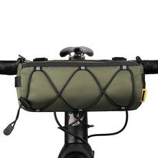 리노워크 RK9103 자전거 핸들가방 2.4L 프론트백 핸들바 가방, 아미그린, 1개