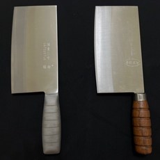 三中鐵店 六寸四角剁刀菜刀 已開鋒 居家專業兩用, 1個, 木柄6寸剁刀