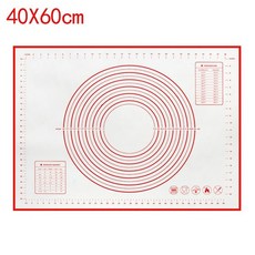 대형 사이즈 실리콘 반죽 논스틱 주방 요리 스케일 시트 패드 표면 페이스트리 매트, 1Pcs, 60x40cm Red