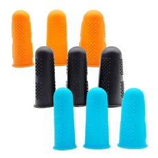 세 손가락 실리콘 골무 엄지 검지 중지 논슬립 돌기 3개입 1세트+노드커머스Shop, 블루