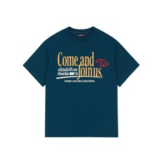 매장정품 오드스튜디오 ODDSTUDIO 컴앤조인어스 그래픽 오버핏 티셔츠 - NAVY OO3SURT101NV 125969