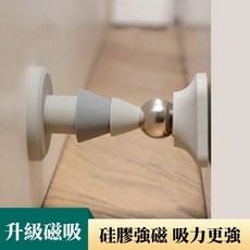 聖誕樹磁吸門擋 靜音門擋 小樹無痕免打孔矽膠門吸 防撞矽膠門墊 門阻 阻門器 防撞墊 地吸, 1個, 灰色