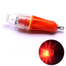 1pc 미니 LED 낚시 조명 딥 다이빙 루어 라이트 물에 들어갈 때 빛나는 오징어 미끼 장비, 02 Red