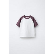 [국내배송] 자라 ZARA 래글런 반소매 티셔츠 - 브라운 938927