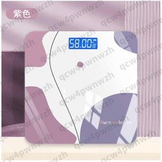 AIVK 體脂秤體重計 高精度測量 智能分析體脂 藍牙連接APP記錄, 紫色可測體重體脂, 1個