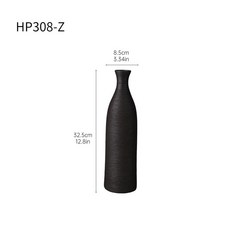 侘寂風黑色陶瓷花瓶, HP308Z1882
