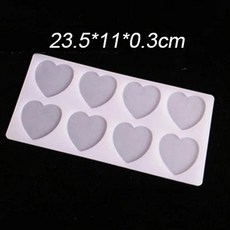 별 모양 초콜릿 스텐실 금형 속이 전송 시트 케이크 장식 실리콘, 7.8 peach hearts, 1개