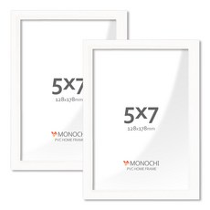 모노치 PVC 프레임 홈 인테리어 액자 5x7, 2개, 스노우