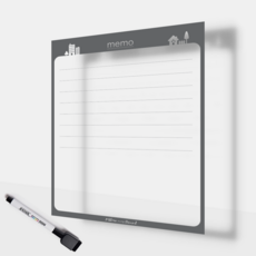 메모랑보드랑 간편한 반복사용 냉장고 메모보드 미니메모시트 스파이더보드 투명 size M, 투명 M메모장