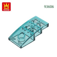 슬로프 곡선 블록 컬러 벽돌과 조립 부품, 24. 80.Trans-Medium Blue, 1개