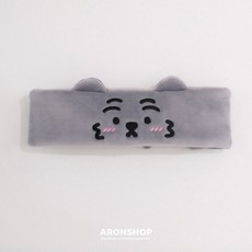 ARONSHOP MUZIK TIGER 文創髮帶 韓國無業老虎, 1個, 灰胖虎款洗臉髮帶