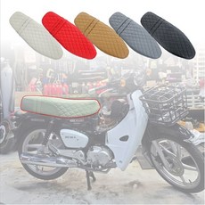 슈퍼커브110 2인승용 21년이상 시트 텐덤 리어 안장 퀄팅 커스텀 튜닝, 블랙, 1세트