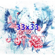 花鳥蝶谷巴特餐巾紙, 33x33 大圖