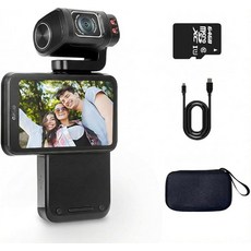 ORDRO M3 휴대용 디지털 카메라 5K 비디오 캠코더 48MP 4K 60fps 3.5인치 뒤집기 가능한 스크린 3250mAh 배터리 WiFi IR 야간 시야 유튜브 블로그용, With 64g Card