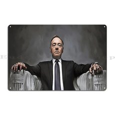프랭크 언더우드 선거 포스터 하우스 카드즈 금속 간판 클럽 사인, 3. As The Picture