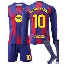바르셀로나 라민야말 긴팔 유니폼 축구복 키즈 상하의 세트 25 26시즌 홈