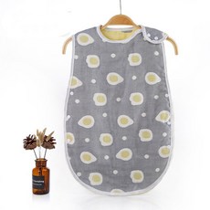 愛兒寶 六層紗布睡袋 嬰兒防踢被 透氣吸汗四層泡泡紗背心式蘑菇寶寶睡袋