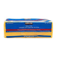 커클랜드 시그니처 냉장 아메리칸 치즈 120매 2.27kg 슬라이스 대용량 치즈, 없음