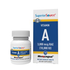 슈페리어 소스 비타민 A 10 000 IU - 눈 건강 보조 Superior Source Vitamin A 10 000 IU - Eye Care Supplement - Also S, 1개