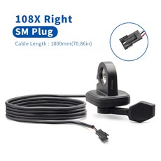 Wuxing 108X Ebike 엄지 스로틀 왼쪽/오른쪽 손가락 3 핀 커넥터 V 36V 48V 60V 72V 범용 전압, [03] 108X SM Right