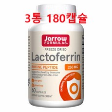 행복마트 빠른 배송 미국 락토페린 자로우 락토페린 250mg 60캡슐 3통 1세트, 60정, 3개