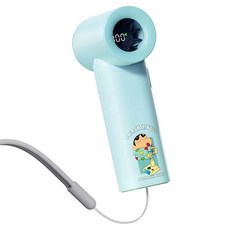 락 크레용 신짱 휴대용 미니 고속 선풍기 N610, 민트 그린